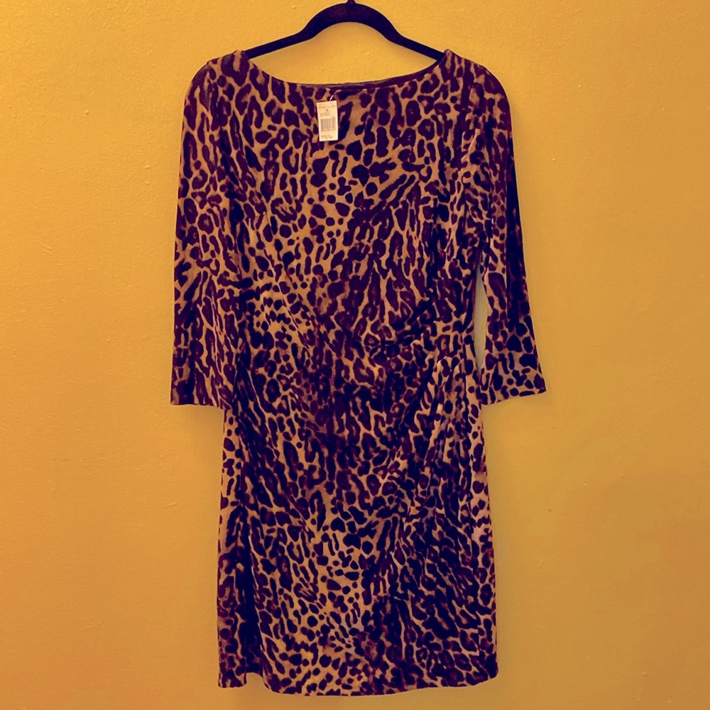 Ralph Lauren, size 14, black/brown, leopard pattern.